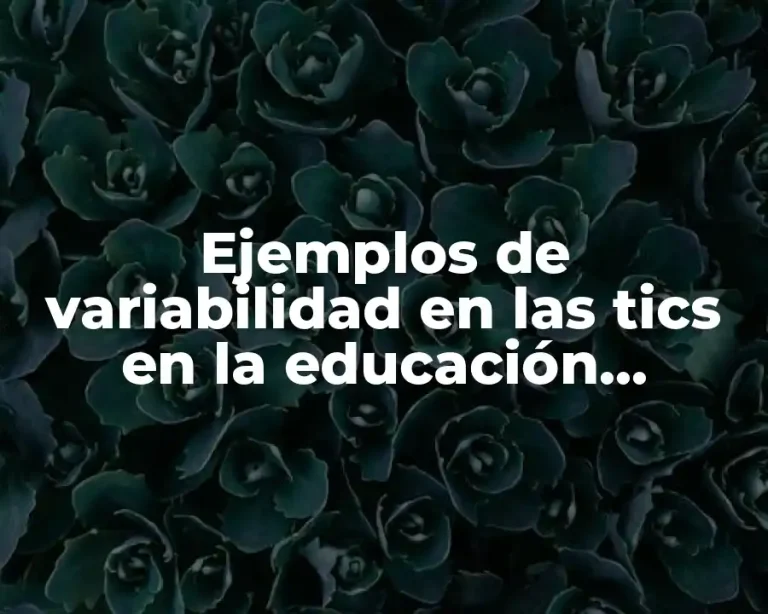 Ejemplos de variabilidad en las tics en la educación primaria