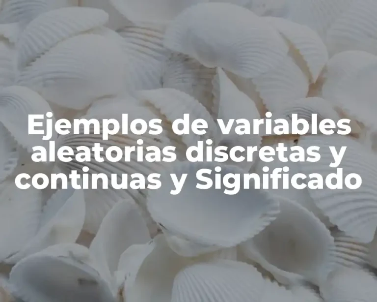 Ejemplos de variables aleatorias discretas y continuas y Significado