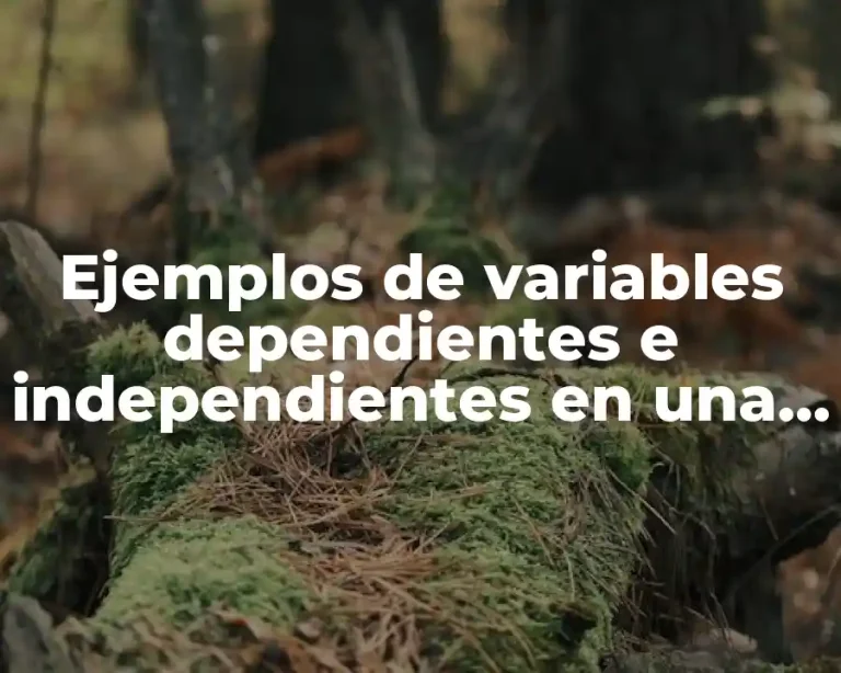 Ejemplos de variables dependientes e independientes en una tesis
