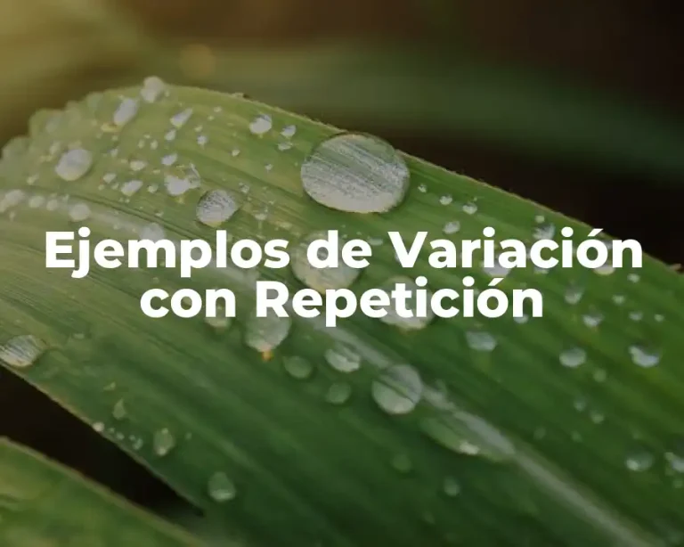 Ejemplos de Variación con Repetición