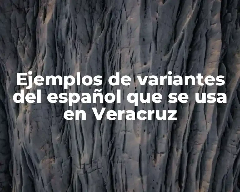 Ejemplos de variantes del español que se usa en Veracruz