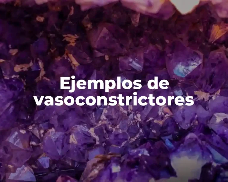 Ejemplos de vasoconstrictores