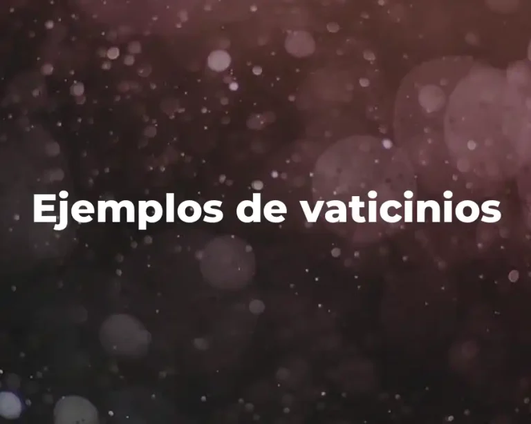 Ejemplos de vaticinios