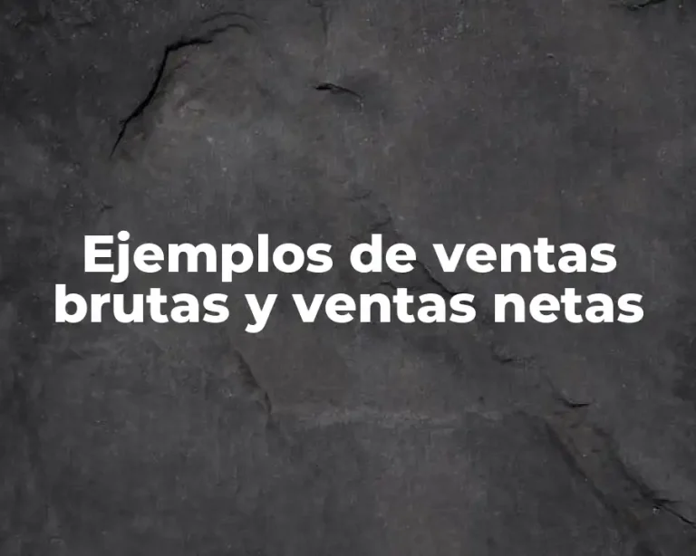 Ejemplos de ventas brutas y ventas netas