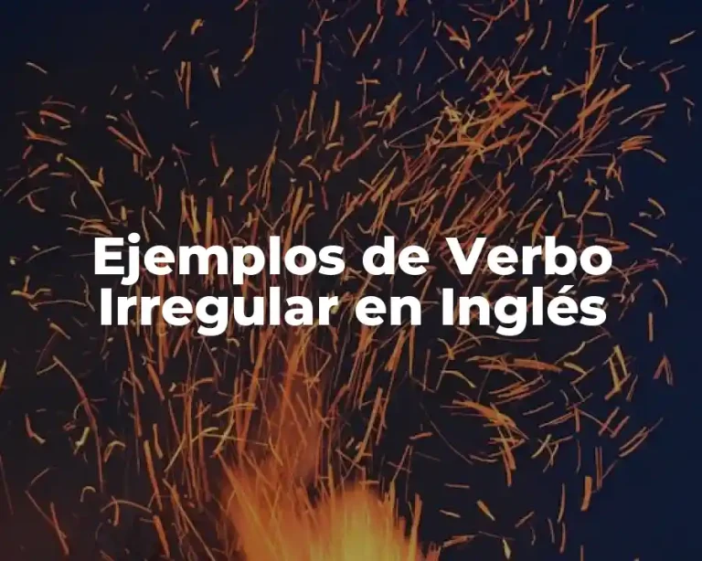Ejemplos de Verbo Irregular en Inglés