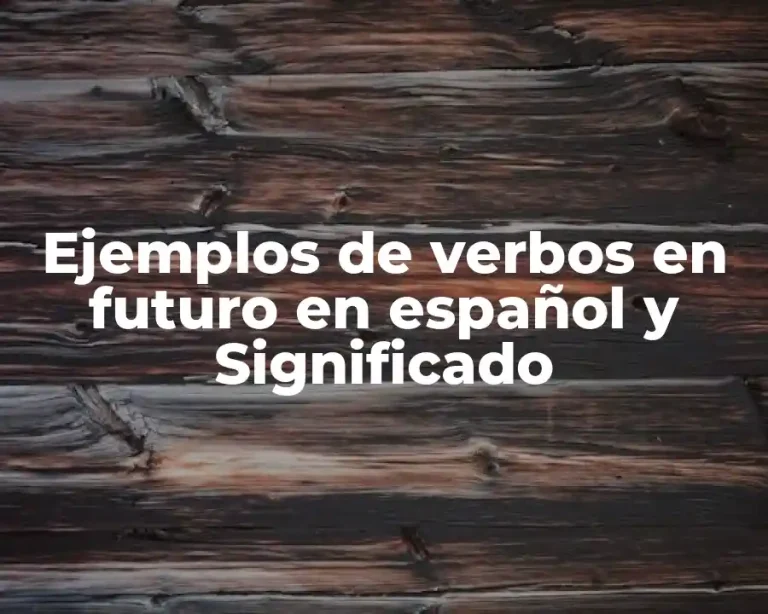 Ejemplos de verbos en futuro en español y Significado