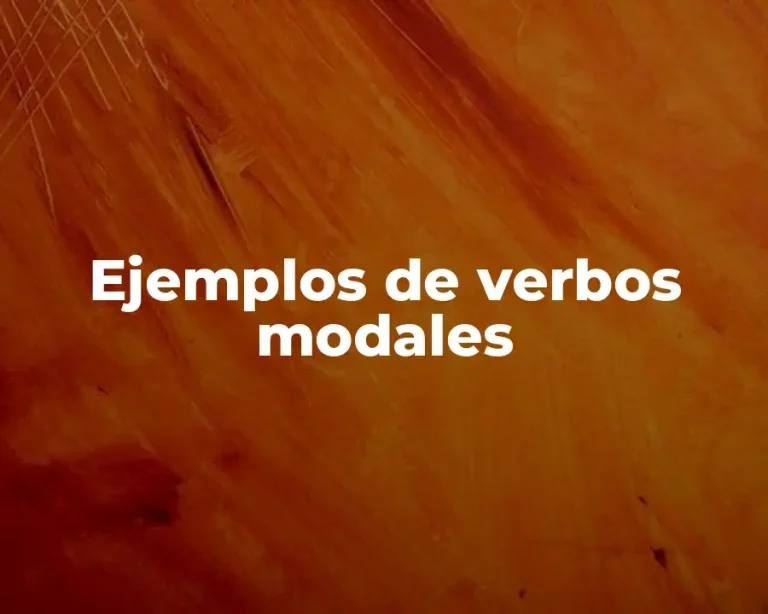 Ejemplos de verbos modales