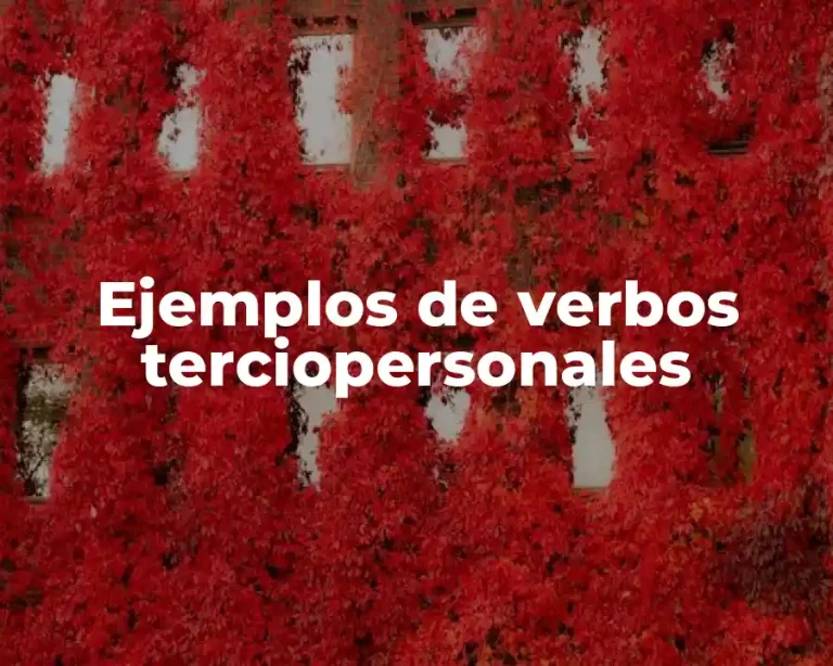 Ejemplos de verbos terciopersonales
