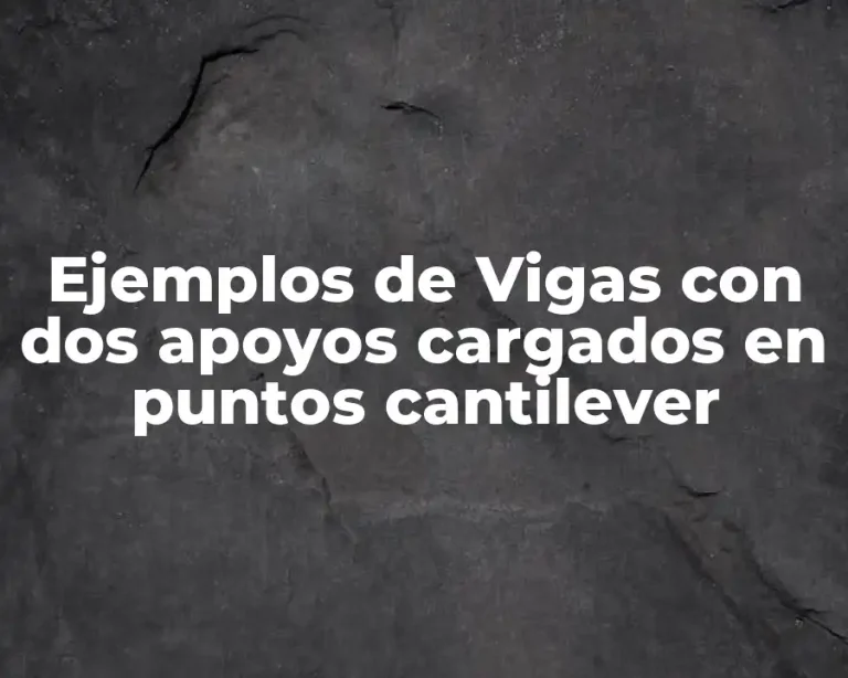 Ejemplos de Vigas con dos apoyos cargados en puntos cantilever