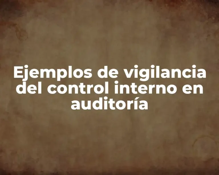 Ejemplos de vigilancia del control interno en auditoría