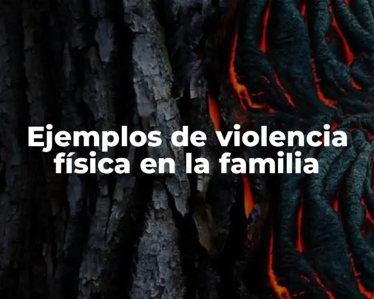 Ejemplos de violencia física en la familia