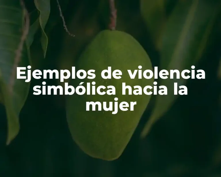 Ejemplos de violencia simbólica hacia la mujer