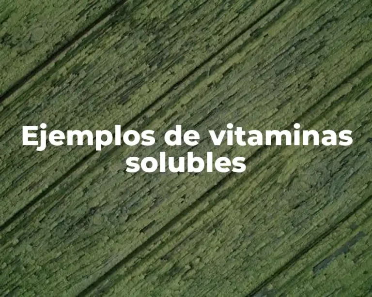 Ejemplos de vitaminas solubles