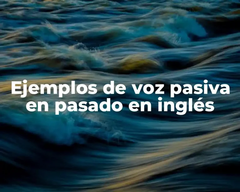 Ejemplos de voz pasiva en pasado en inglés