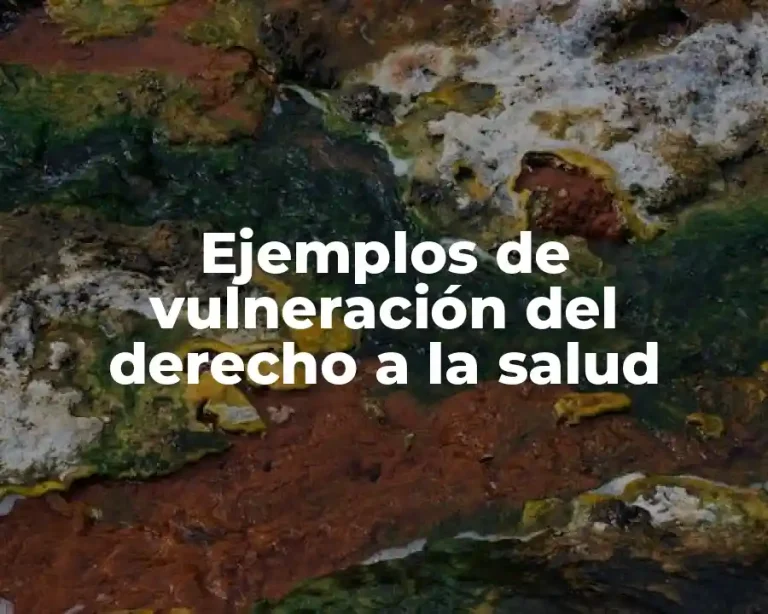 Ejemplos de vulneración del derecho a la salud