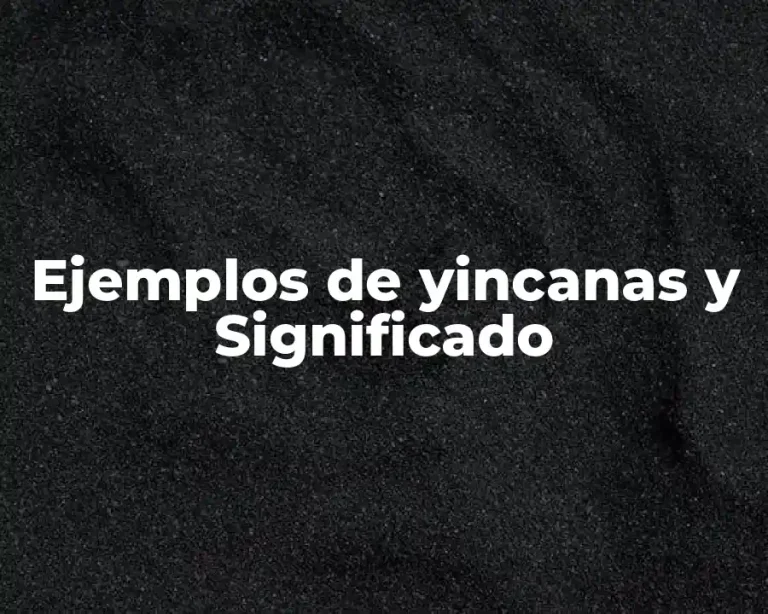 Ejemplos de yincanas y Significado