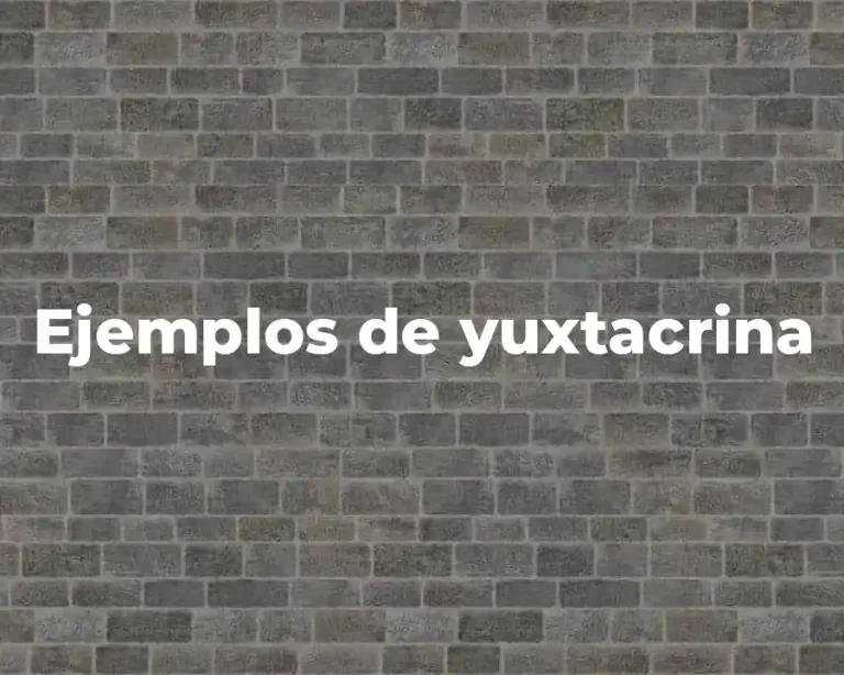 Ejemplos de yuxtacrina