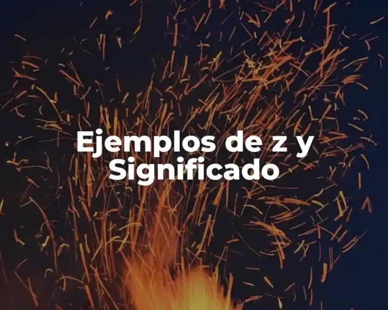Ejemplos de z y Significado