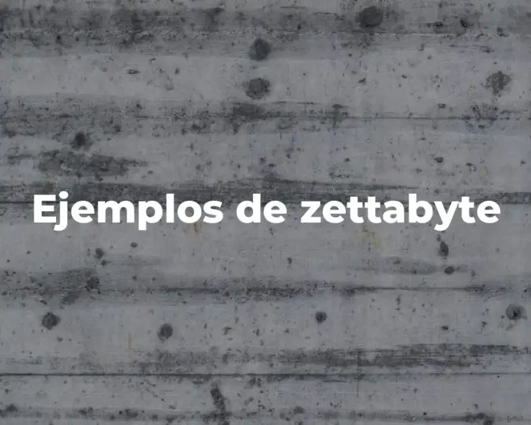 Ejemplos de zettabyte