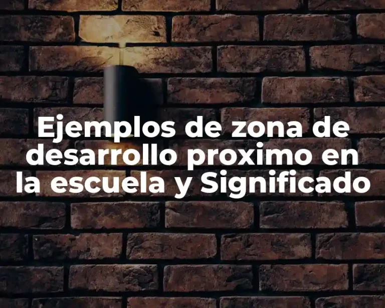 Ejemplos de zona de desarrollo proximo en la escuela y Significado