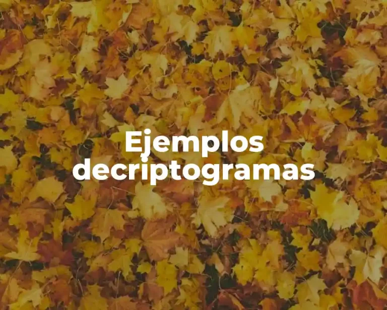 Ejemplos decriptogramas
