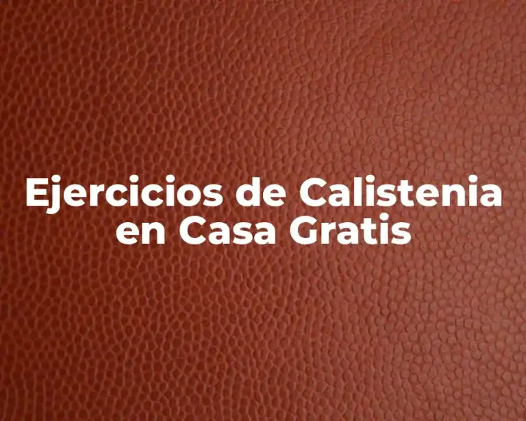 Ejercicios de Calistenia en Casa Gratis