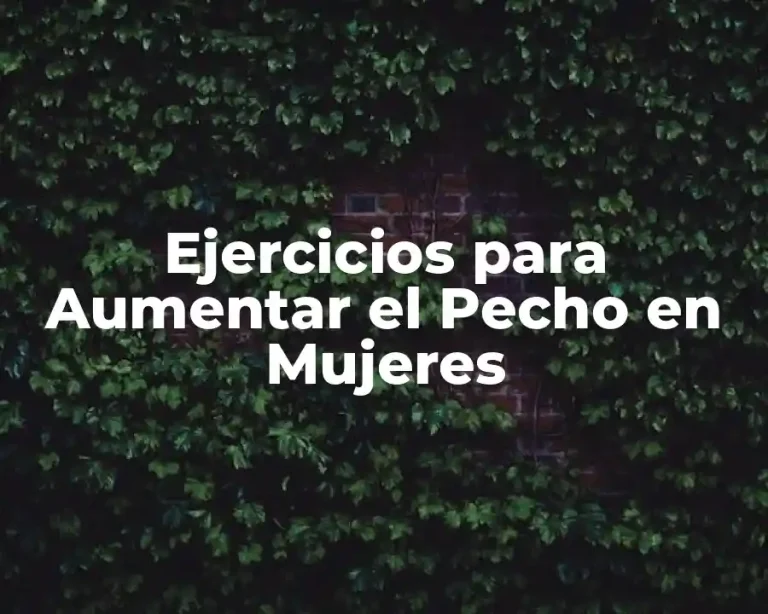 Ejercicios para Aumentar el Pecho en Mujeres
