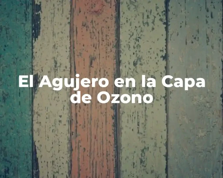 El Agujero en la Capa de Ozono