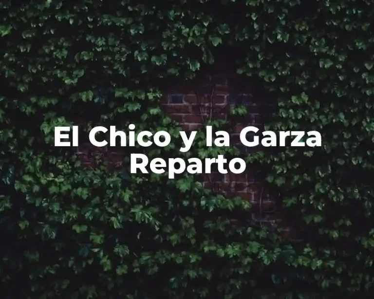El Chico y la Garza Reparto