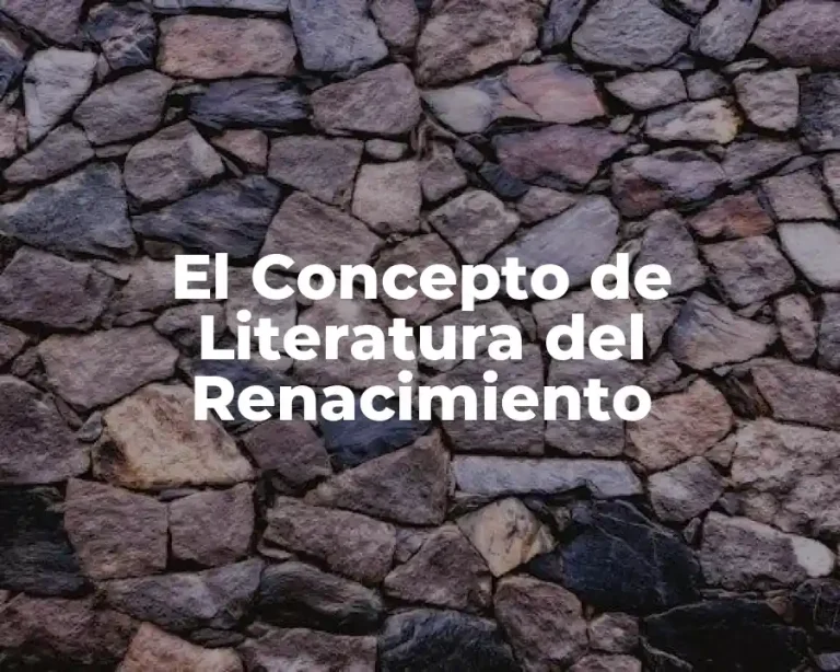 El Concepto de Literatura del Renacimiento