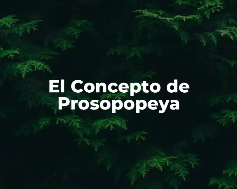El Concepto de Prosopopeya