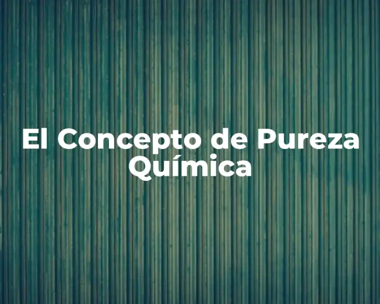 El Concepto de Pureza Química