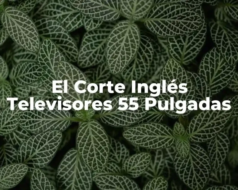 El Corte Inglés Televisores 55 Pulgadas