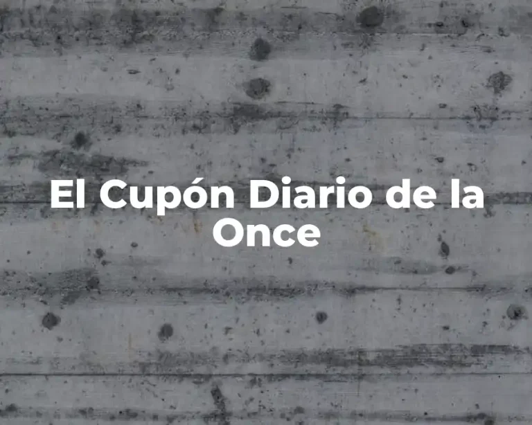 El Cupón Diario de la Once
