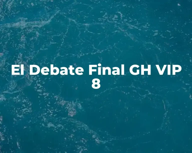 El Debate Final GH VIP 8