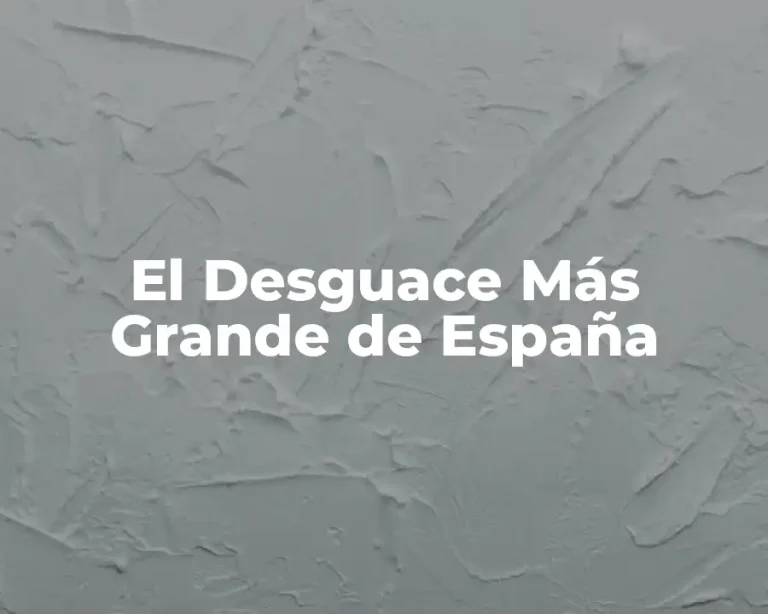 El Desguace Más Grande de España