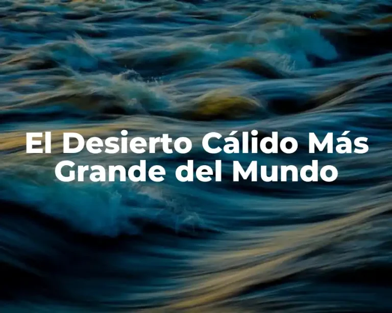 El Desierto Cálido Más Grande del Mundo