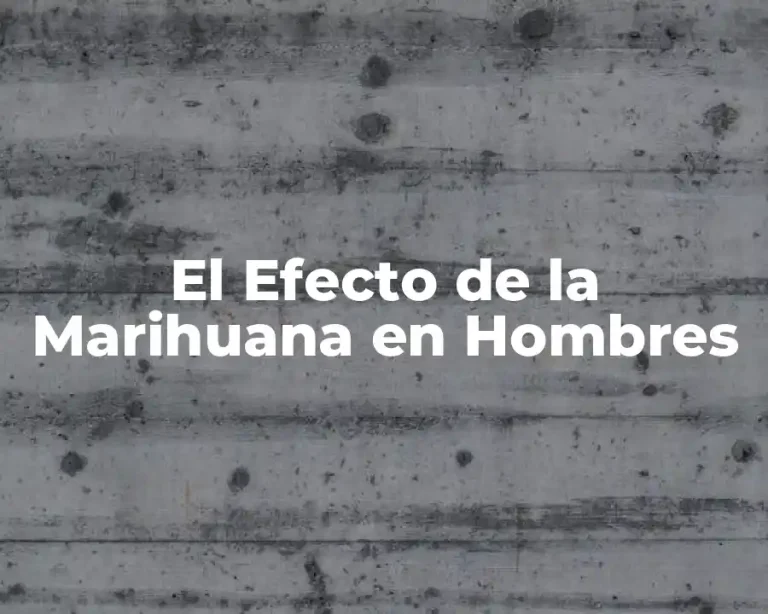 El Efecto de la Marihuana en Hombres
