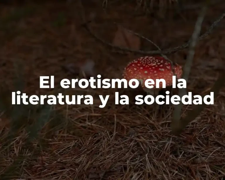 El erotismo en la literatura y la sociedad