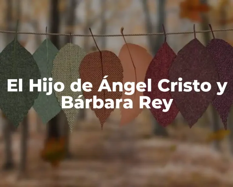 El Hijo de Ángel Cristo y Bárbara Rey