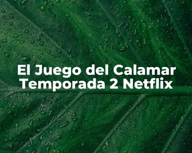 El Juego del Calamar Temporada 2 Netflix
