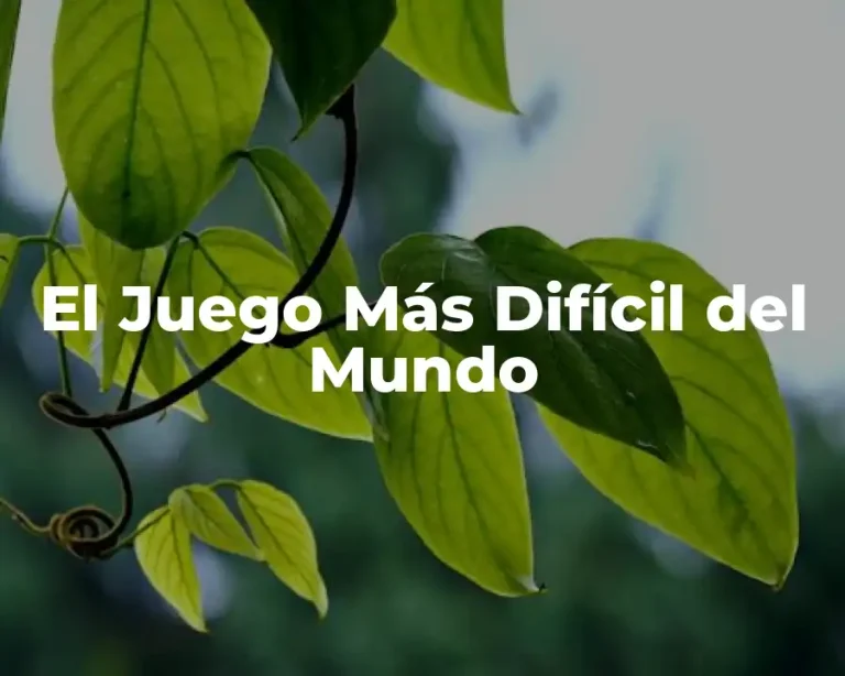 El Juego Más Difícil del Mundo