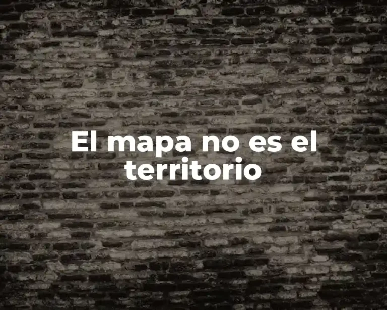 El mapa no es el territorio