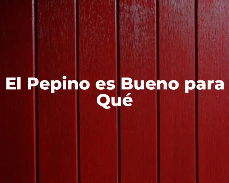 El Pepino es Bueno para Qué