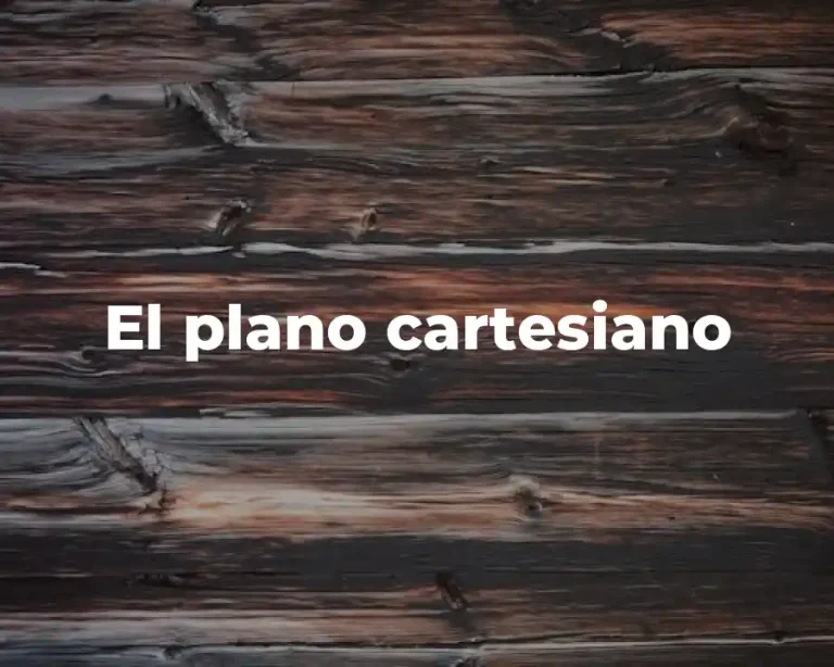 El plano cartesiano