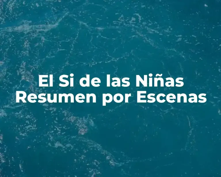 El Si de las Niñas Resumen por Escenas