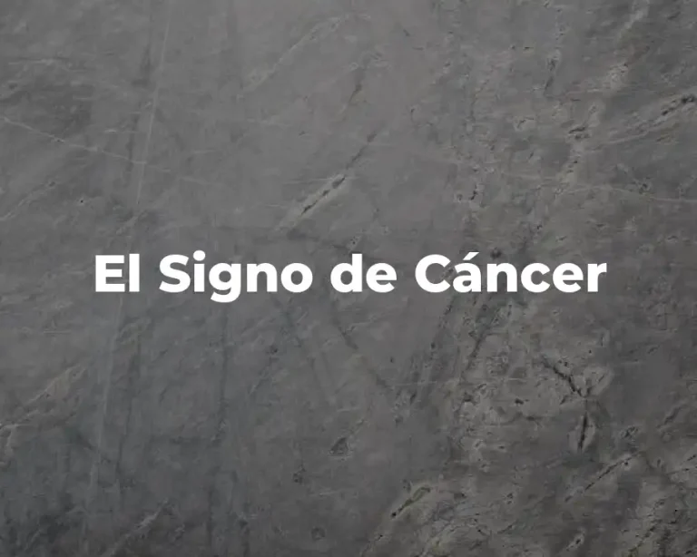 El Signo de Cáncer