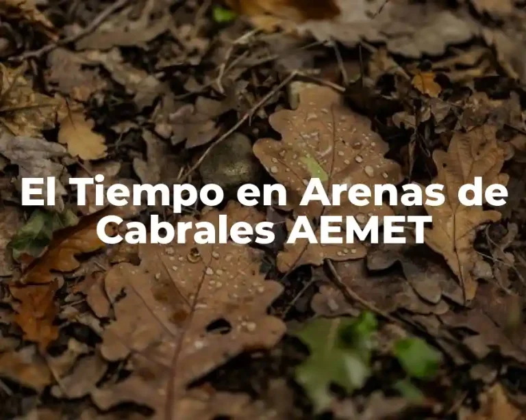 El Tiempo en Arenas de Cabrales AEMET