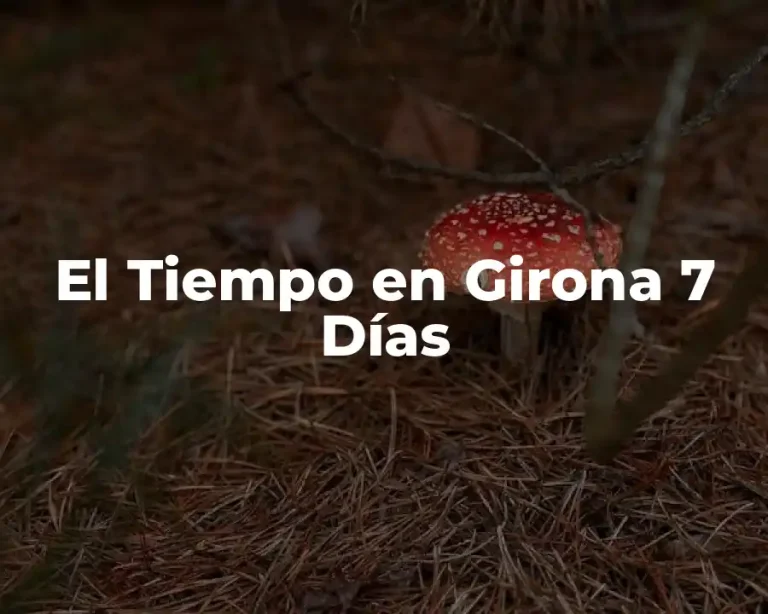 El Tiempo en Girona 7 Días