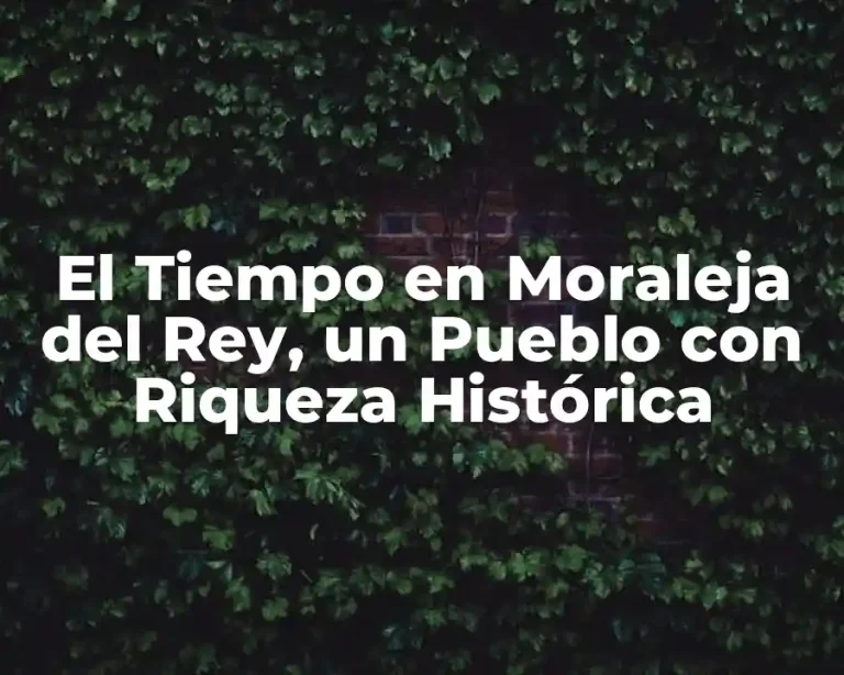 El Tiempo en Moraleja del Rey, un Pueblo con Riqueza Histórica